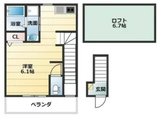 大阪府堺市東区日置荘西町6【アパート】の間取り