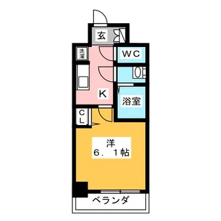 プレサンスTHE MOTOYAMA【9階】の間取り