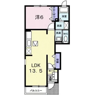 グランツ・モーデI【1階】の間取り