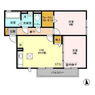 フルール【1階】の間取り