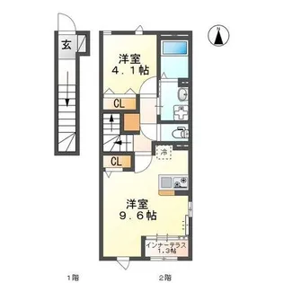 UNITED津浦【2階】の間取り