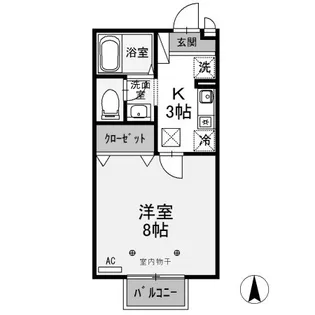 アーバンフラッツ【1階】の間取り
