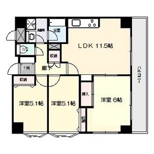 グリーンキャピタル材木町 第2【2階】の間取り