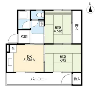 UR徳力【5階】の間取り