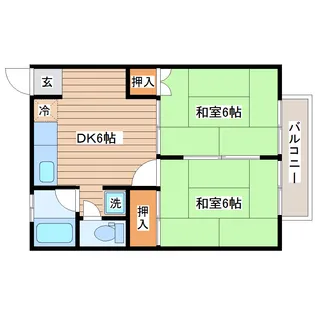 ウィンディ泉崎【2階】の間取り