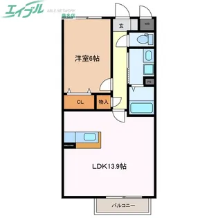 ルーチェshiba【1階】の間取り