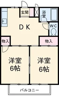 ハイツ まきのA【1階】の間取り