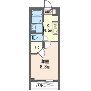 1Kの間取り画像