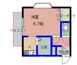 ウイング山手【2階】の間取り