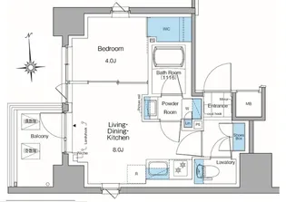 東京都台東区元浅草3【マンション】の間取り