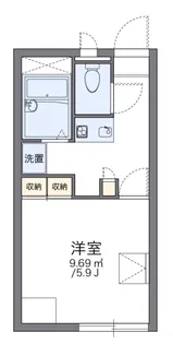東京都府中市美好町2【アパート】の間取り