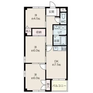 ラフォーレ天神【5階】の間取り