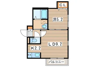 リベルティ豊平【2階】の間取り