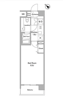 東京都渋谷区初台2【マンション】の間取り