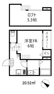 ハーモニーテラス神田町【2階】の間取り