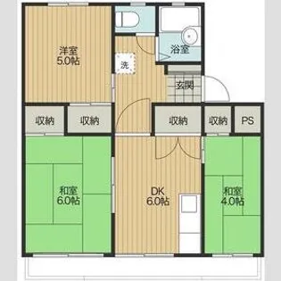 堀之内コート【5階】の間取り