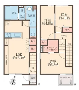 埼玉県さいたま市中央区上落合8【一戸建】の間取り