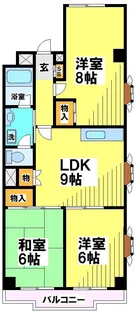 東京都世田谷区千歳台4【マンション】の間取り