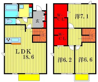千葉県柏市西町【一戸建】の間取り