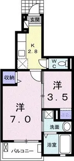 ラディアンスI【1階】の間取り