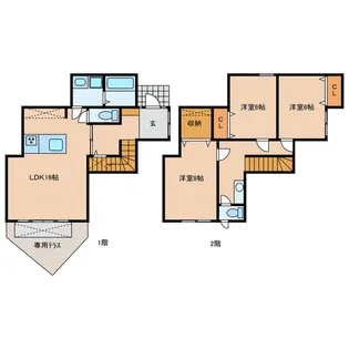 静岡県浜松市中央区広沢2【一戸建】の間取り