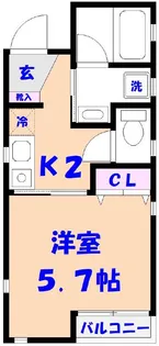 カーサ市川南【1階】の間取り