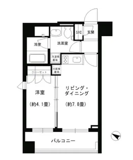 ポルトパルティーレヨコハマ【4階】の間取り