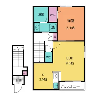 YOUR MAISON茜部中島【2階】の間取り