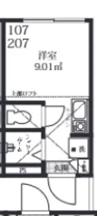 東京都杉並区方南1【アパート】の間取り