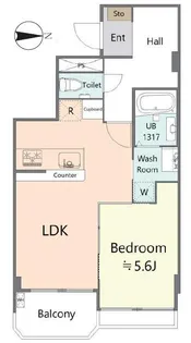 中野スカイマンション【13階】の間取り