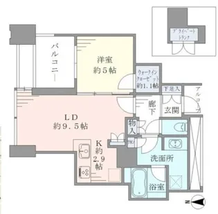 ワールドシティタワーズブリーズタワー【40階】の間取り