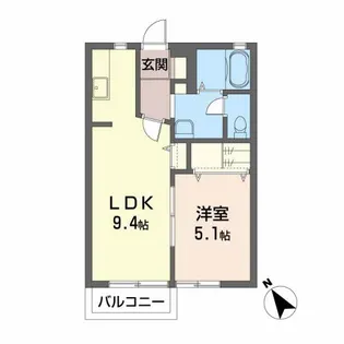 シャーメゾン・ソレーユ【2階】の間取り