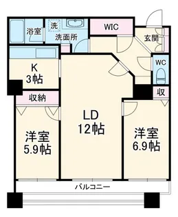 ディーグラフォート浜松 D’s Tower【18階】の間取り