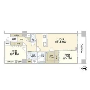 グローリオ錦糸町【13階】の間取り