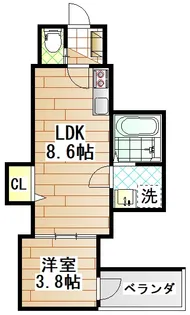 Luna terrace 近大前【1階】の間取り