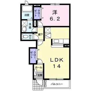 サンライトD【1階】の間取り