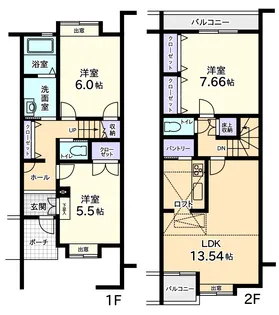 宮城県仙台市青葉区山手町【一戸建】の間取り