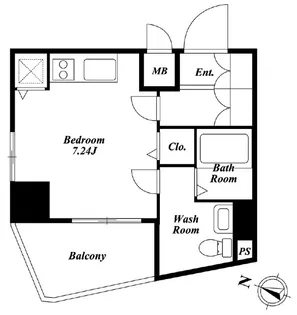 ベルファース東麻布【7階】の間取り
