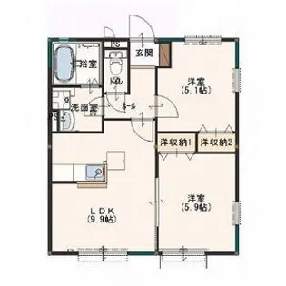 ドンキーフォレスト663【1階】の間取り