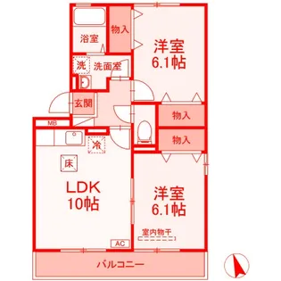 コンフォートII【1階】の間取り