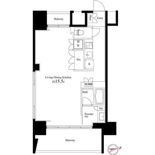 スクエアガーデン池袋【6階】の間取り