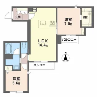 ブリリア長町【3階】の間取り