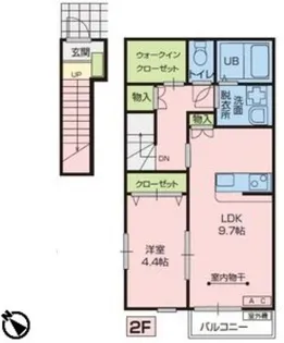 Peixes陽(ペイシスハル)【2階】の間取り