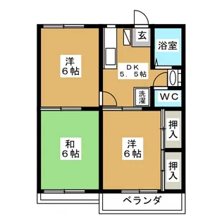 清水ハイツパートII【2階】の間取り