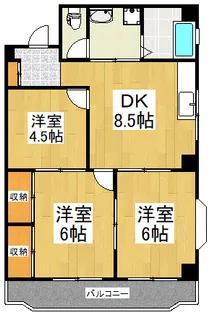 【第二メゾン中沢 】【2階】の間取り