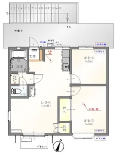 エスタシオンA2【2階】の間取り
