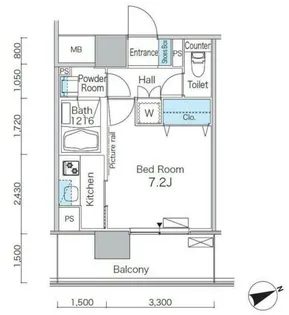 パークフラッツ芝浦【9階】の間取り
