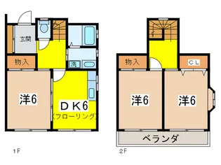 神奈川県川崎市多摩区中野島1【一戸建】の間取り