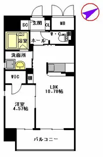 シャーメゾングランドソレイユ門司【7階】の間取り