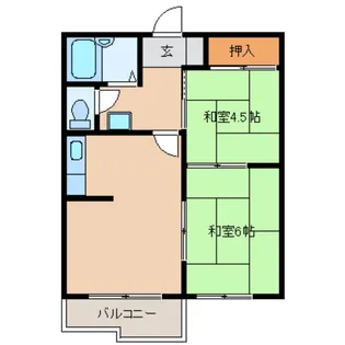 コーポトシ【1階】の間取り